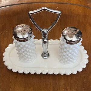 Fenton Milk Glass Salt and Pepper Shaker Set
